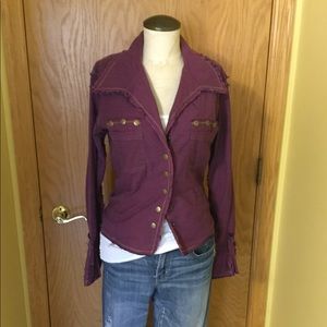 Plum Cordelia cotton jacket